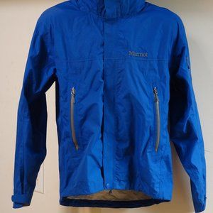 Marmot Precip Rain Jacket Blue Waterproof Hiking Camping Blue Women's Small
